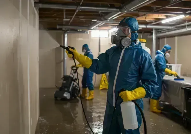 Basement Sanitization and Antimicrobial Treatment process in Jersey Village, TX